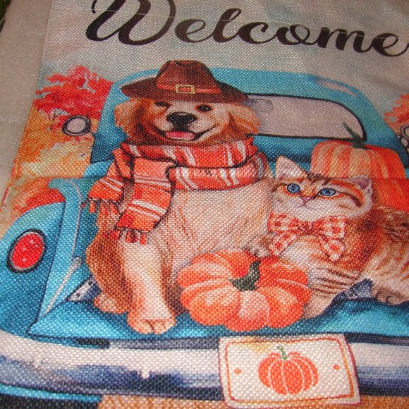 "Y-37"Welcome garden flag - Picture 1 of 3